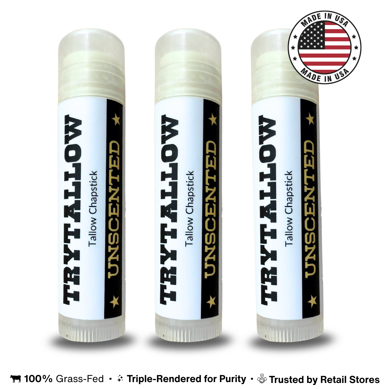 Tallow Chapstick Three Pack