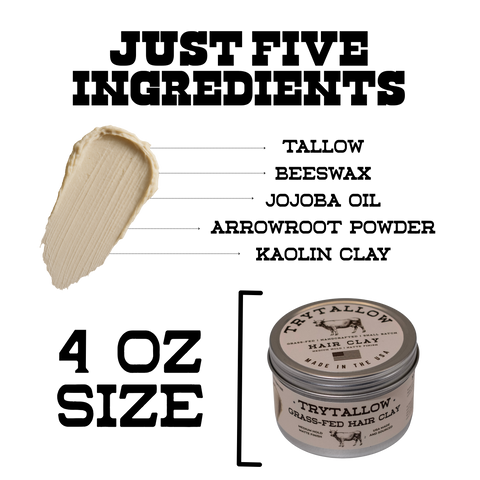 TryTallow Grass-fed Hair Clay
