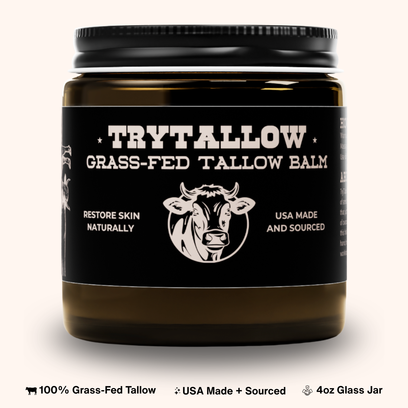TryTallow™ Grass-Fed Tallow Balm (4oz)