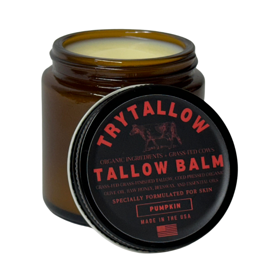 TryTallow™️ Organic Wrinkle and Acne Fighting Tallow Balm 4oz (Pumpkin)