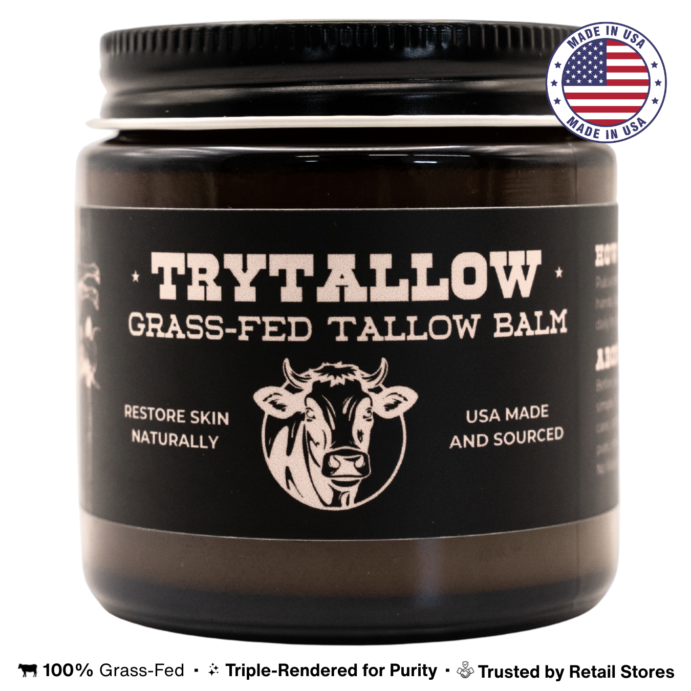 TryTallow™️ All-Natural Wrinkle-Fighting Tallow Balm 4oz