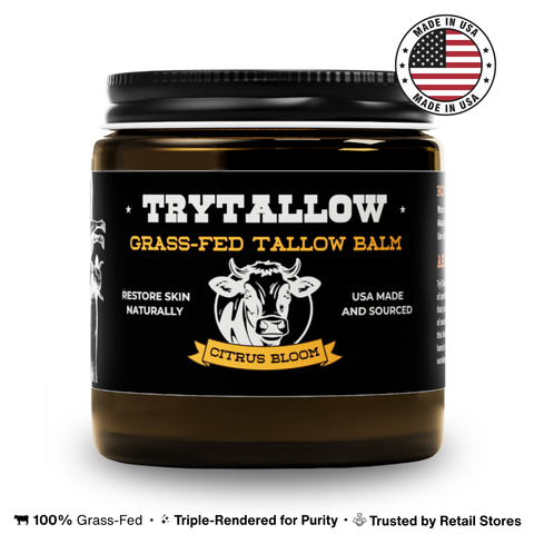 TryTallow™ Grass-Fed Tallow Balm (4oz) - Citrus Bloom Scented